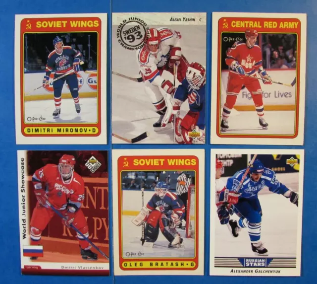 Lot *Team RUSSIA/Soviet/USSR National/WORLD JUNIORS Hockey Cards *YASHIN Malakov