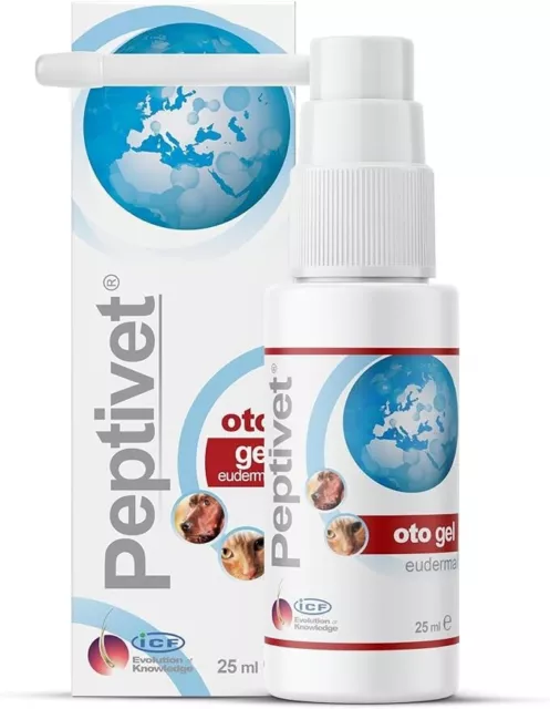 Peptivet OTO Gel Ear Cleaner Gel for Dogs & Cats- Antibacterial Anti-Fungal Yeas