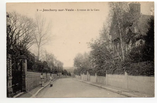 JONCHERY SUR VESLE - Marne - CPA 51 - l' Avenue de la Gare