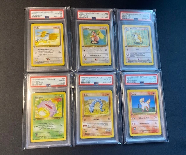 Pokemon Base Set 1st Edition PSA 10 Sammlung
