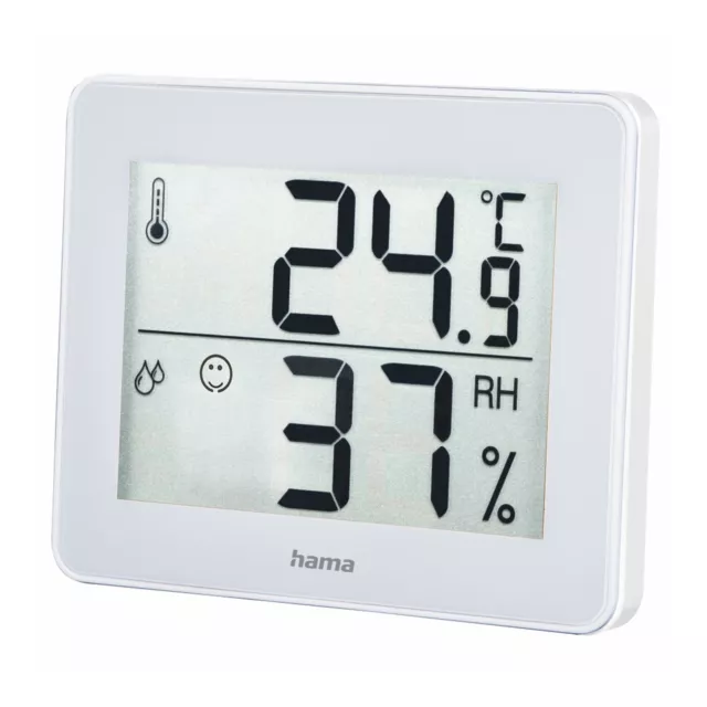 Hama Thermometer Hygrometer TH-130 Wetterstation Manuell Temperatur Innen Weiß
