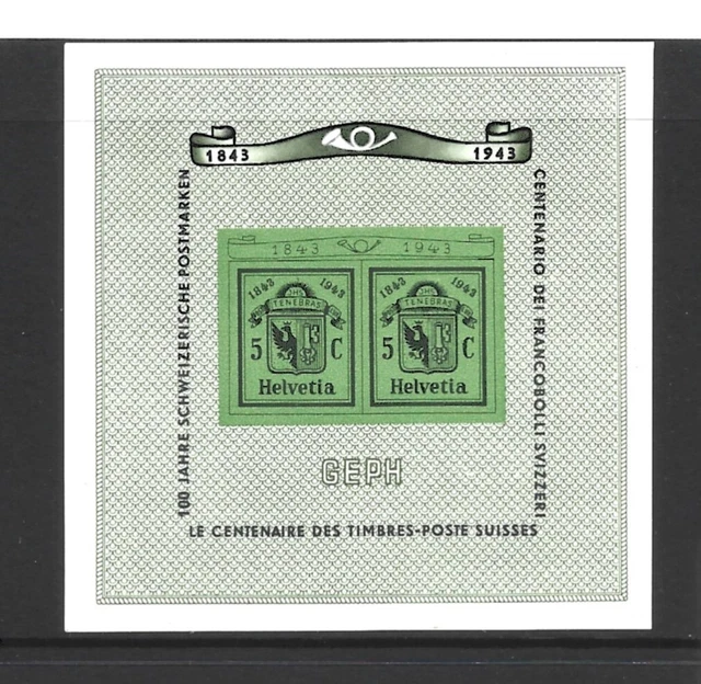 Switzerland, 1943, MS 433a, MM.  ref 238