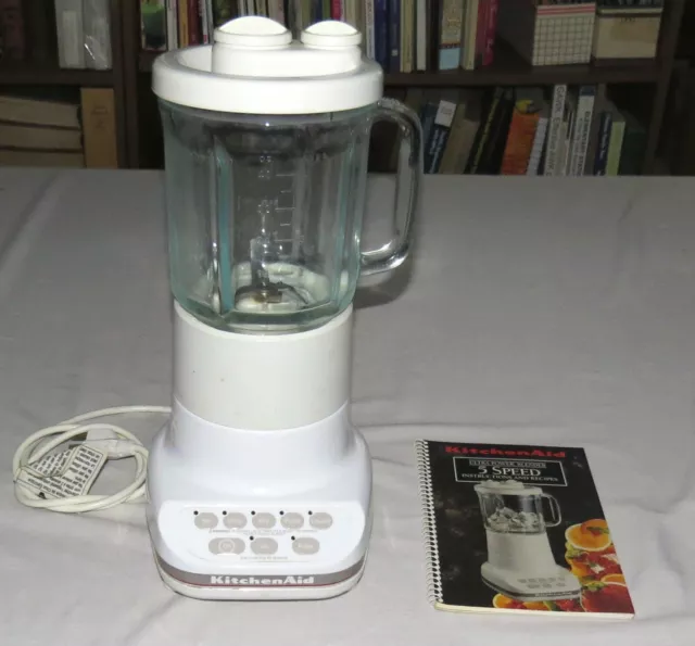 KitchenAid Household Blender Ultra Power Model KSB5WH4 White 5 Cup Glass Jar