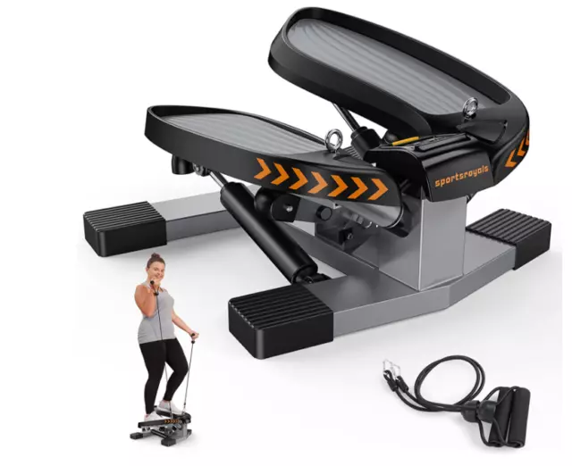 Sportsroyals Stair Stepper w/ Resistance Band  Exercise Machine FB-19TBJ02