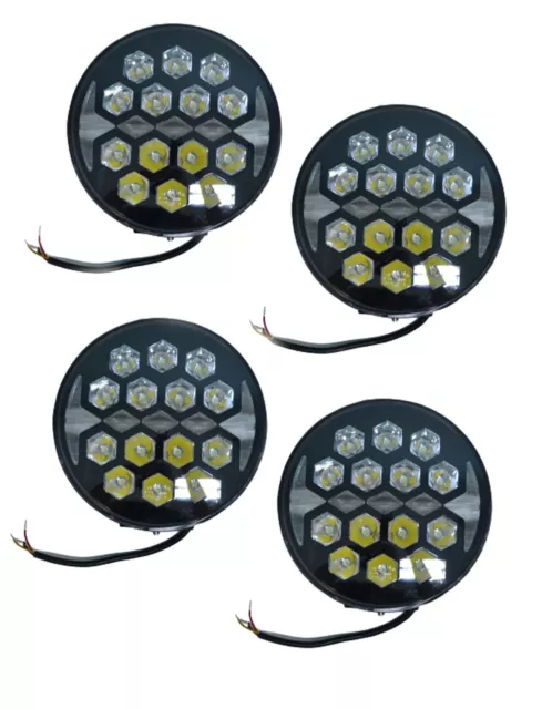 4X 2 Funzioni Pois/Posizione Luce LED 9'' Omologato Camion per Iveco DAF Scania