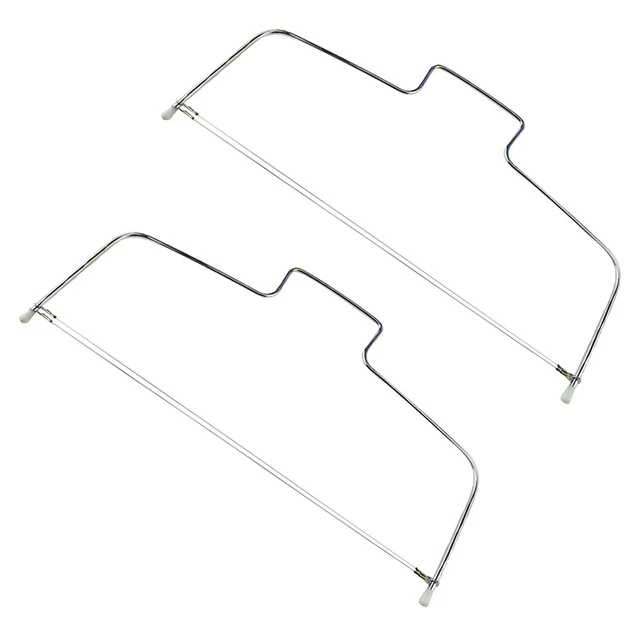 2 PIEZAS instrucciones para cortar tostadas de pastel Silver