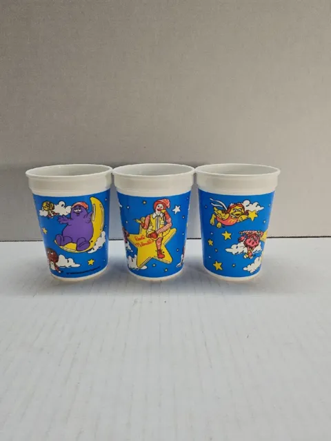 Vintage McDonalds Plastic Drinking Cups 1988
