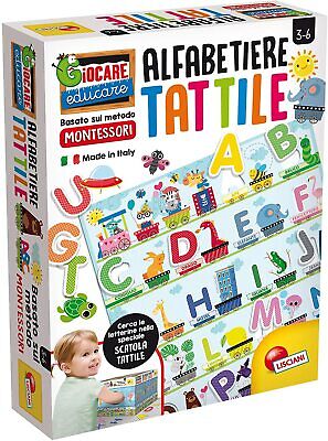 Gioco educativo per bambini Alfabetiere Tattile Lisciani giochi Montessori 3+