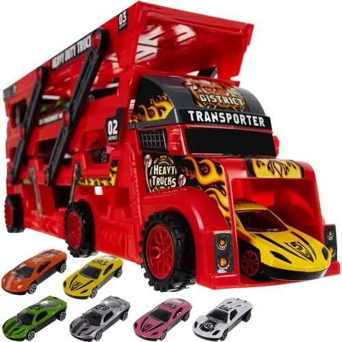 Spielzeug LKW-Set mit 6 Wagen