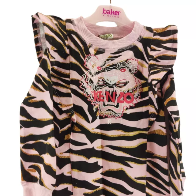 kenzo bambini abito maglione rosa e nero stampa animale manica lunga età 5 anni 3