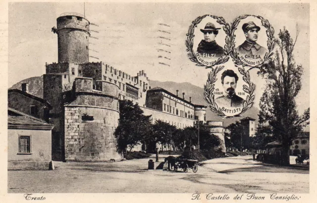 Cartolina Trento R.castello Del Buon Cansiglio Viagg.1927 F.p.