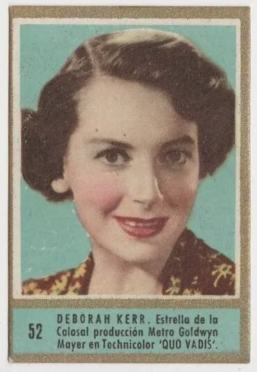 Deborah Kerr 1952 Fernando Fuentes Tobacco Card #52 Fedora Film Star E5