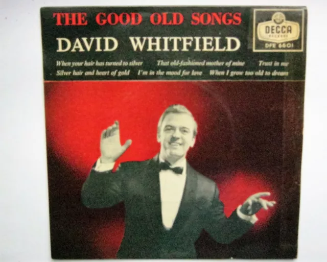 David Whitfield Good Old Songs EP Decca DFE6601 EX/VG+ 1959 picture sleeve has s