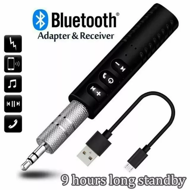 Transmisor Receptor USB Bluetooth 5.0 Auxiliar Inalámbrico Para Coche De 3.5mm