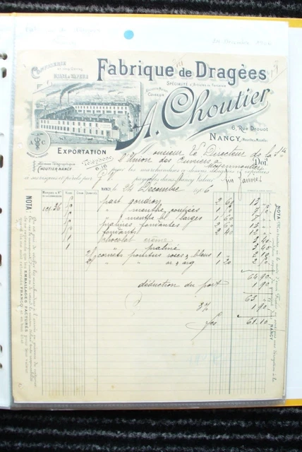 Lot De 6 Documents Anciens Sur Chartres - Factures, Archives, Eure-et-Loir