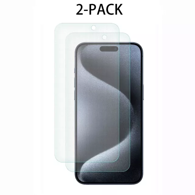2X ANTIGLARE MATTE Tempered Glass Screen Protector for Apple iPhone 15