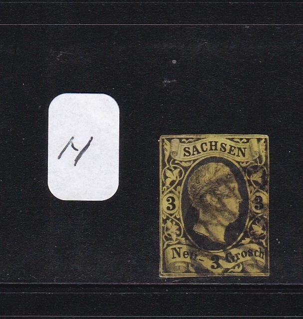 Allemagne 1850 Saxe N° 5-Obl.tb-Voir Scan R/V-M880