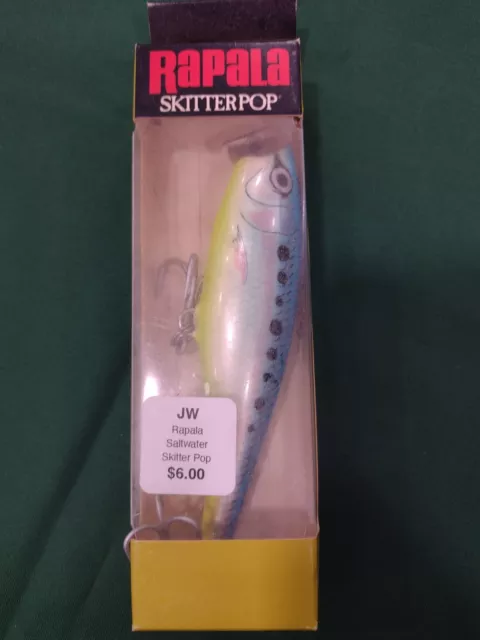 Rapala Saltwater Skitter Pop Topwater Fishing Lure 4.75 1-7/16oz Blue  Chartreuse 