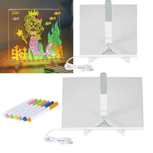 LED Multicolour Screen Writing Message Board Electronic Drawing Tablet Unisex UK