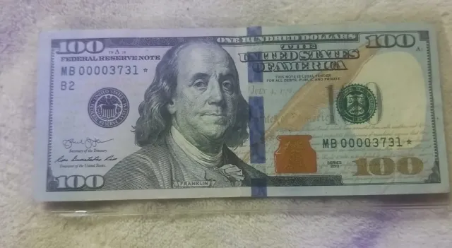 *Extremely Rare* 2013 One Hundred Dollar $100 Star Note Federal Reserve Bill