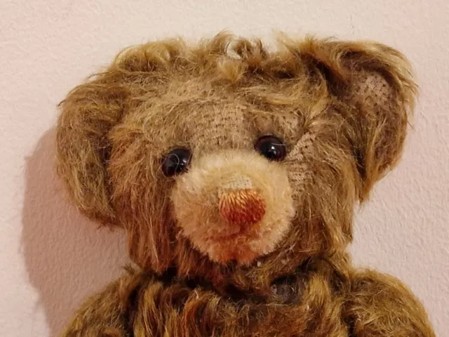 Antique/Vintage Fully Jointed With Teddy Bear 25cm Tall