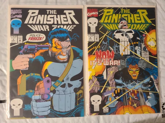The Punisher War Zone #6 7 Comic Book MARVEL COMICS 1992