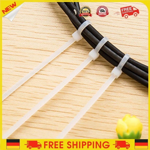 ❥ 100 pezzi set fascette, fascette bianche e nere, fascette professionali catena per cavi