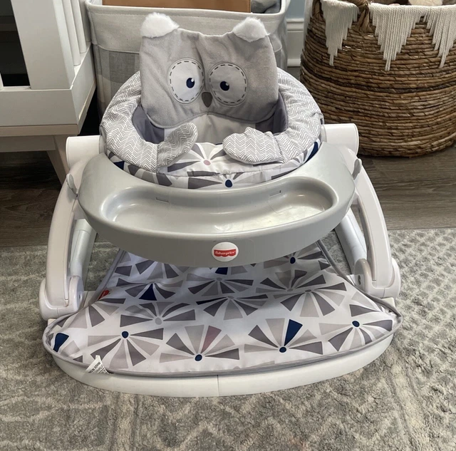 Fisher Price Owl Sit Me Up Floor Seat With Tray