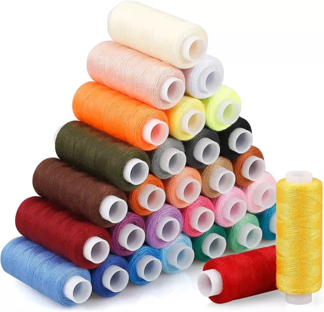 Hilo De Coser 30 Colores 250 Yardas Poliester Cada Hilo Carretes Para Coser New