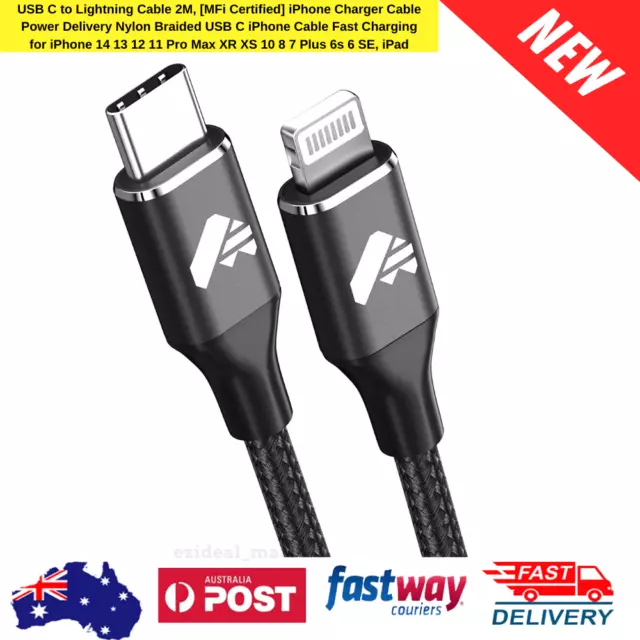 USB-C TO LIGHTNING Cable 0.5Ft (0.2M) MFi-Certied Fast Charging