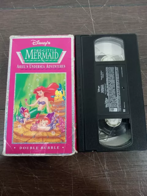 Disneys The Little Mermaid Ariels Undersea Adventure Double Bubble VHS Tape