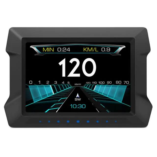 3.5in HUD Head Up Display Gauge GPS Car Digital Speedometer Water Oil Temp Alarm