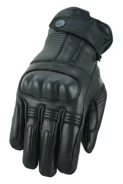 Gearx Tireur Isolé Cuir Gants Moto Thermique Imperméable Hiver Protection