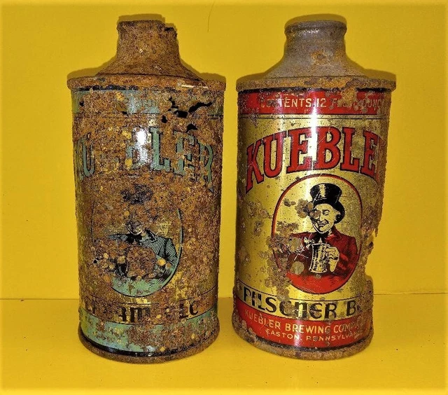 Off grade Kuebler Beer and Ale  Cone Top  Beer Cans.