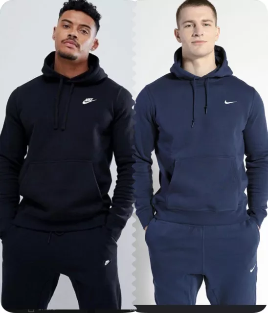 NIKE CLUB TRACKSUIT for Mens Grey Blue Black Hoodie Jogging Bottoms Set S XL 49.95 PicClick UK