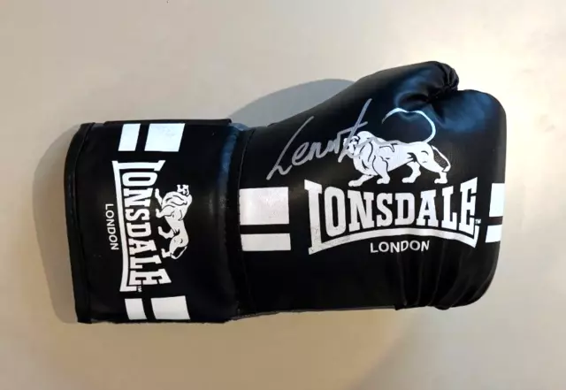 Lennox Lewis Signed Boxing Glove with COA