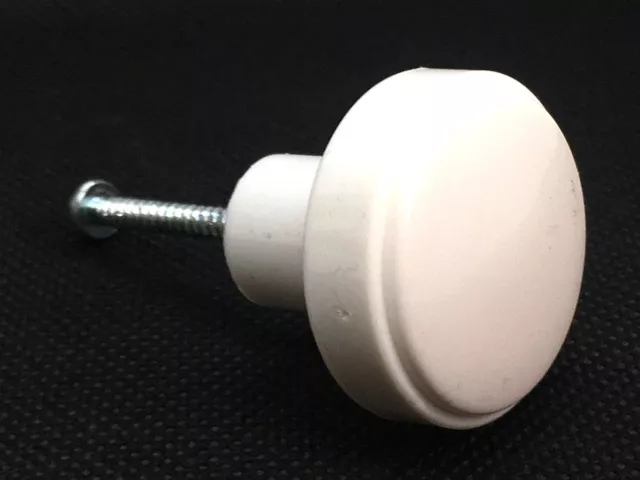WHITE MUSHROOM KNOBS 30mm kitchen cupboard door cabinet drawer round knob (107)