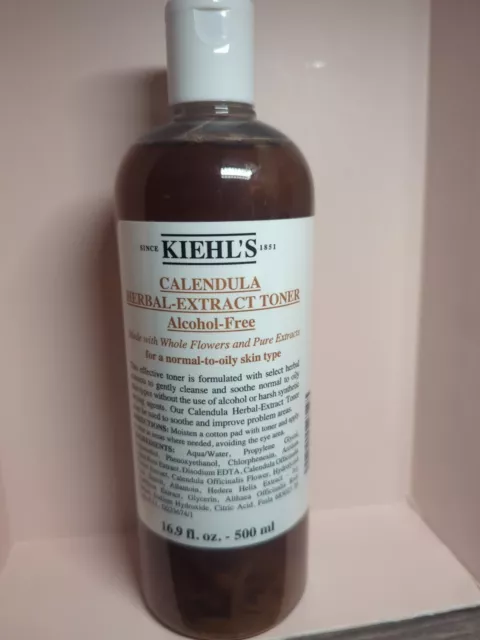 Kiehl's Calendula Herbal Extract Alcohol Free Toner Large Size 16.9oz /500ml