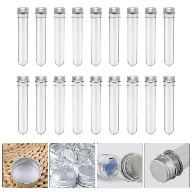 Reagenzgläser 50pcs 45 ml Testrohrflaschen mit Schraubkappen