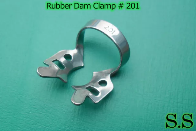 12 Endodontic Rubber Dam Clamp #201 Surgical Dental Instruments