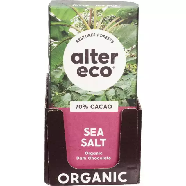 Alter Eco Organic Chocolate - Dark Sea Salt (12x80g) 3