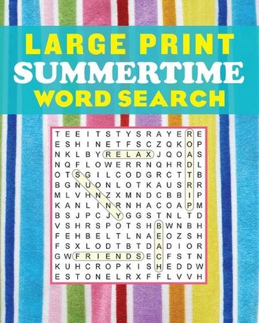 Large Print Summertime Word Search by Editors of Thunder Bay Press (English) Pap