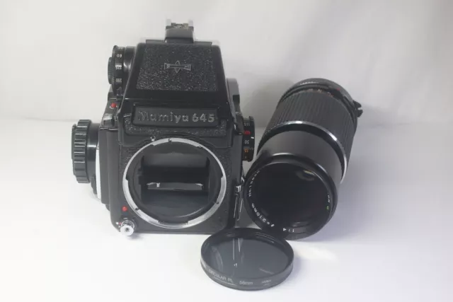 Mamiya M645 Cds Prism Finder Cámara de película de formato medio + lente...