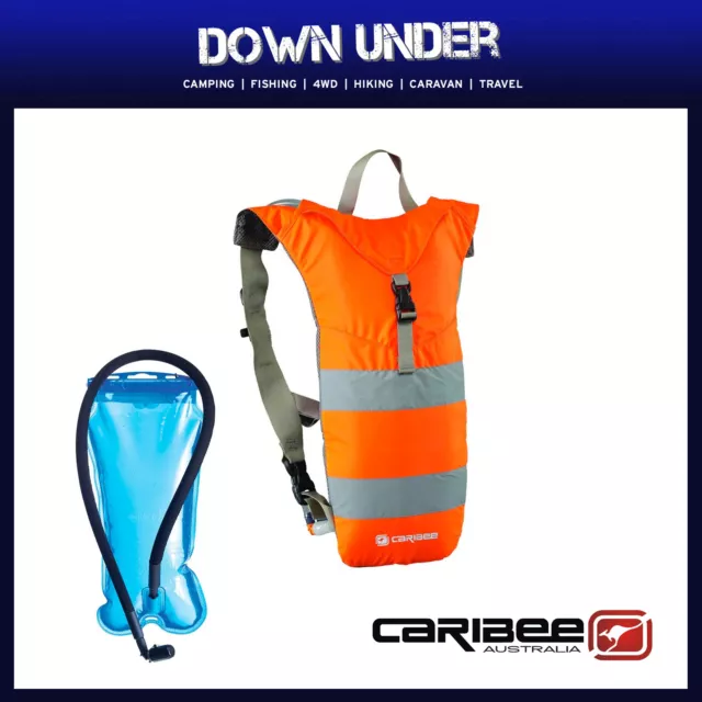 Caribee Nuke Hi Vis 3L Hydration Pack - Hi Vis Orange