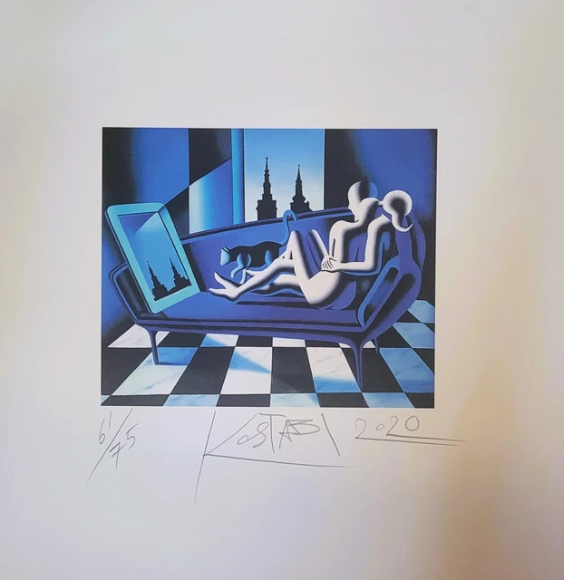 Mark Kostabi Fine art giclèe Perception reality  arte casa arredamento pop