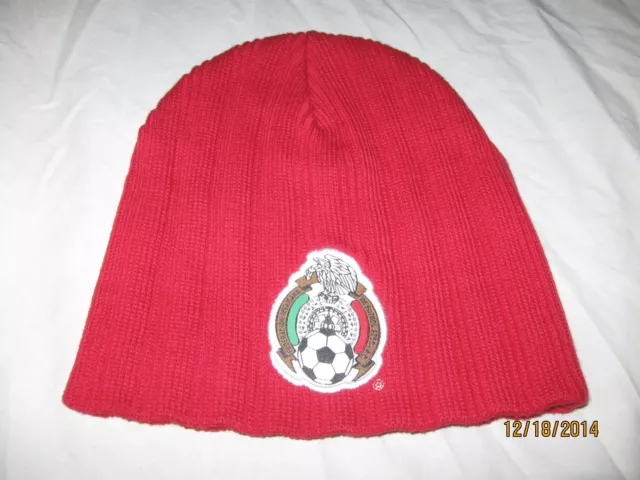 Mexico Soccer Futbol AC Beanie Stocking Cap Hat Adult Kids Soccer NWOT