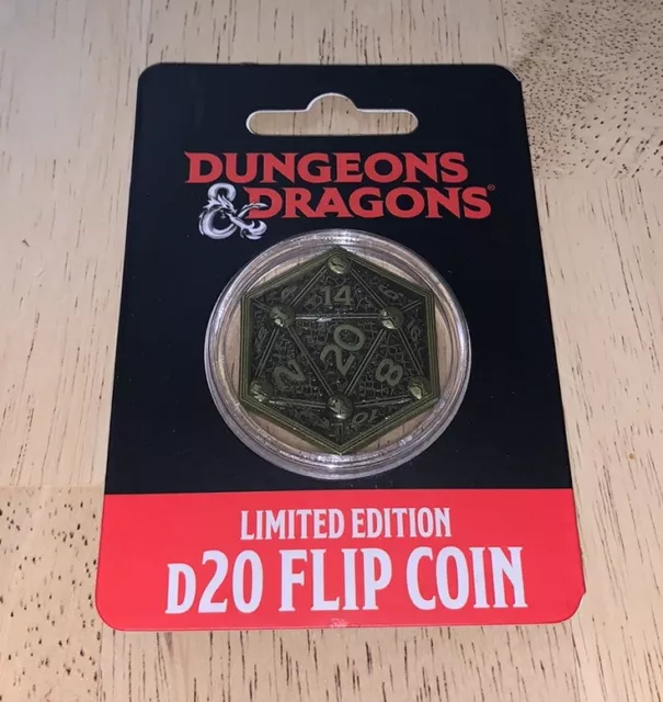 Dungeons and Dragons D&D Limited Edition D20 Flip Coin Fanattik