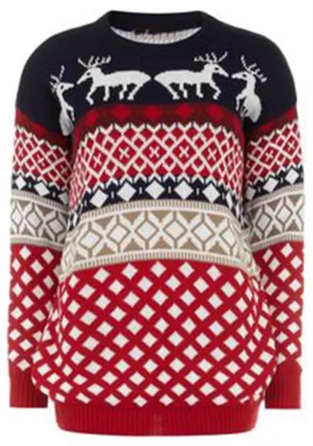 New Mens Reindeer Xmas Sweater Novelty Christmas Knitwear Jumpers S-3XL