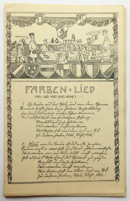Studentenzeitung, um 1900, Lith. Romantik Berufsleben Unbekannt (19.Jhd)