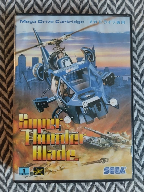 Jeu Sega Mega Drive Super Thunder Blade - Version PAL Complète (CIB) Avec Boîte & Notice - Très Bon état
